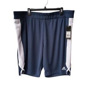 Adidas Big Men's Blue and White Athletic Basketball Golf Mesh Shorts 3X NWT